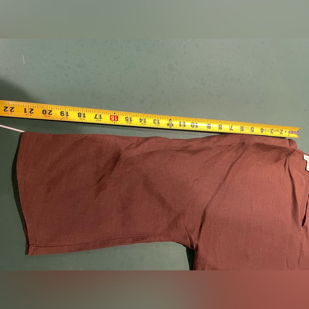 Eileen Fisher Chocolate V-Neck Top - Picture 9 of 10